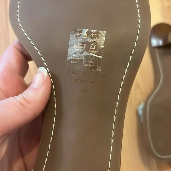 Brand new Rag & Bone Melrose Mid kitten heel sandals. Size 10. Mint nubuck. - Picture 11 of 13